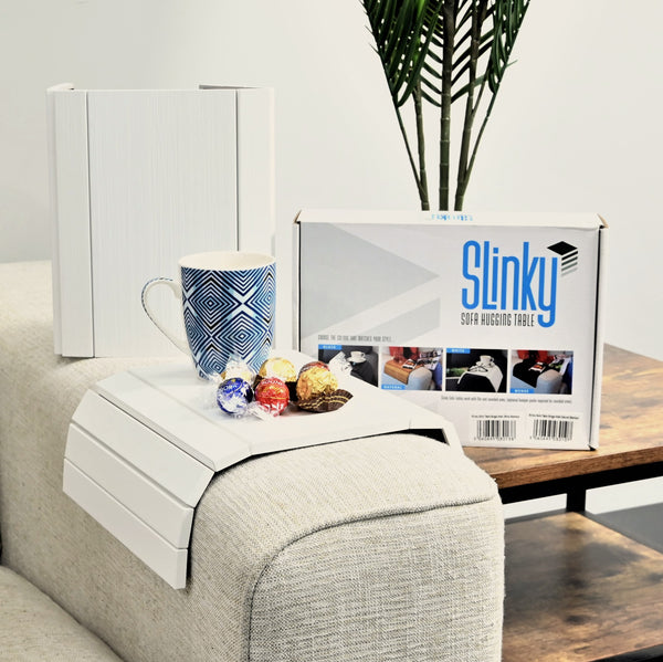 Slinky Sofa Table White Twin Pack (includes bumpers)